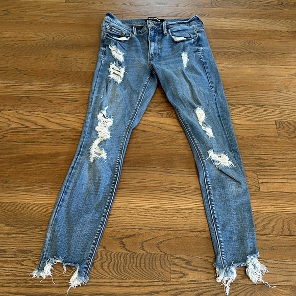 Express Women’s Mid Rise Ankle Jeggings - Size 6 - Picture 2 of 5